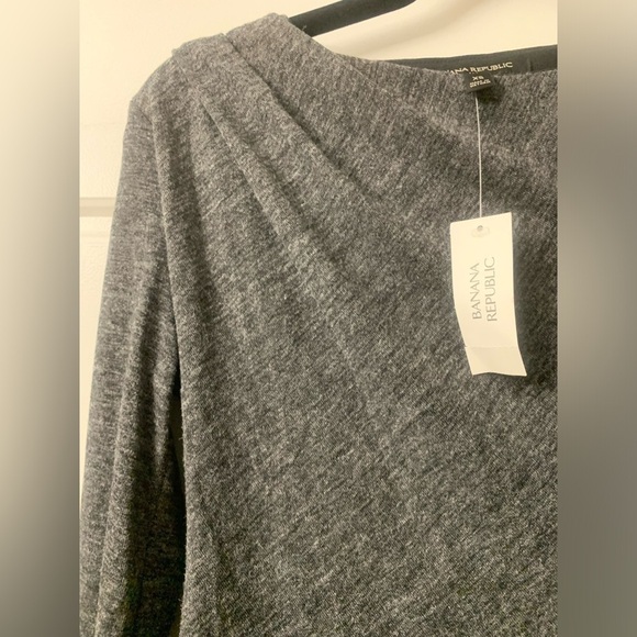 NWT $90 Banana Republic Dark Gray Charcoal Ruched‎ Jersey Mini Bodycon Dress - Picture 6 of 6